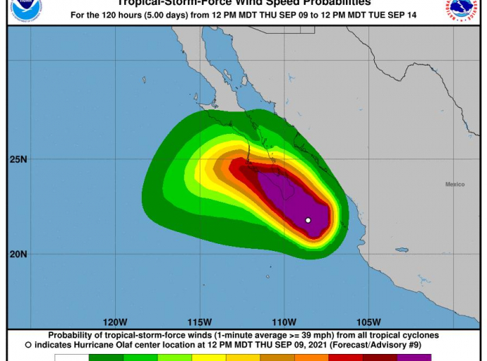"Olaf" impactará Baja California Sur esta noche